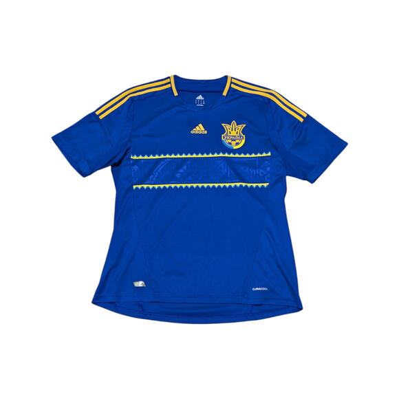 Adidas Ukraine 2012 2013 Away Soccer Jersey Football Shirt Blue Yellow Futbol - Picture 1 of 8